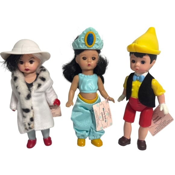 Madame Alexander Dolls McDonalds Exclusive Wendy Dolls Cruella Jasmine Pinocchio - Picture 1 of 9